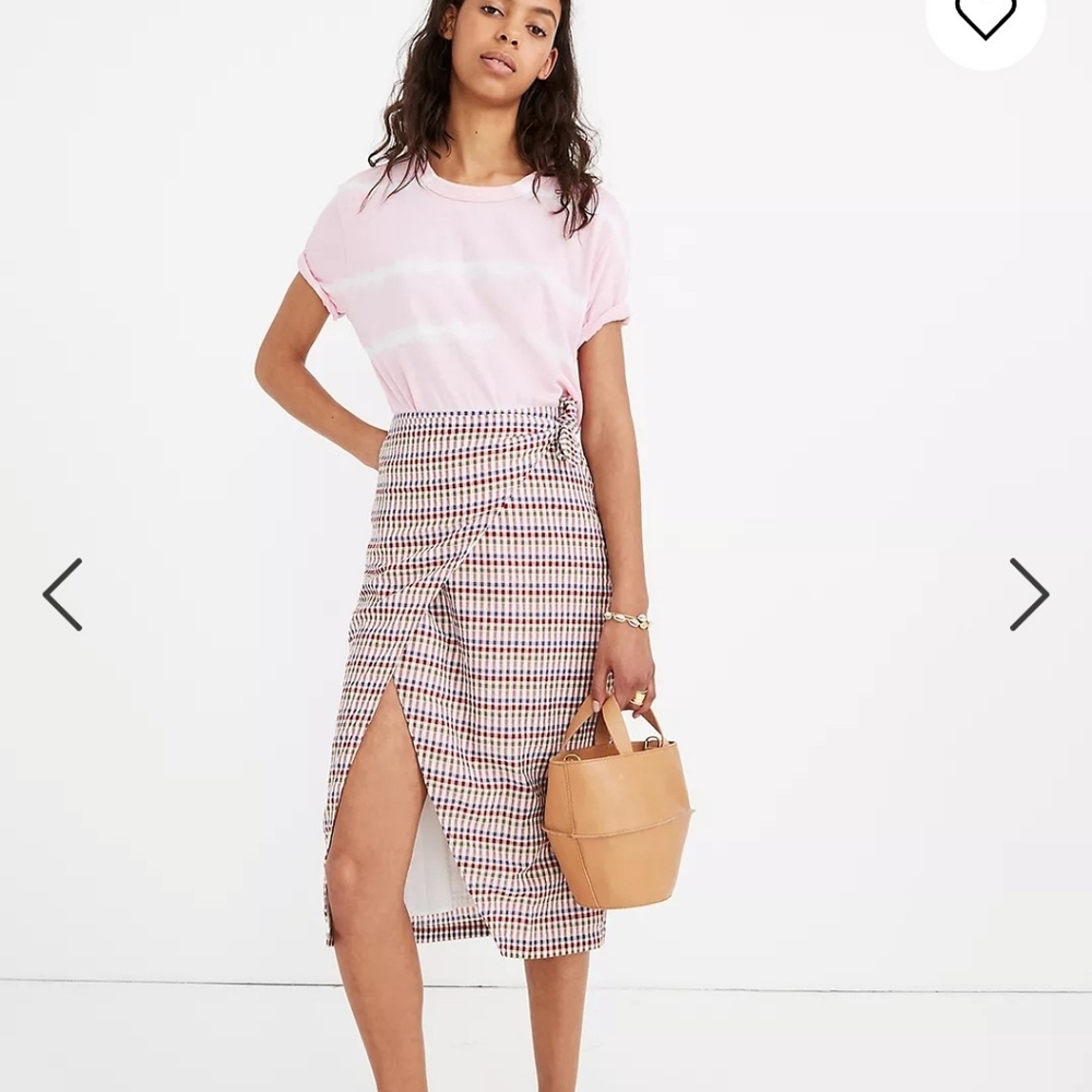 Madewell Sarong Midi Skirt, Rainbow Gingham